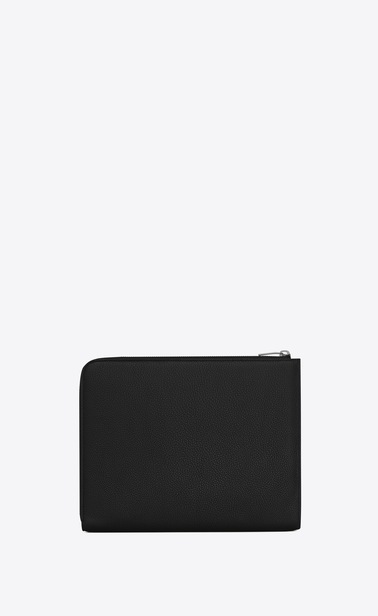 Sac de Jour Tablet-Etui aus schwarzem Narbenleder